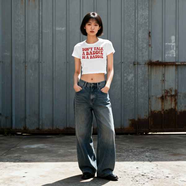 BaddieWear cropped fit tee
